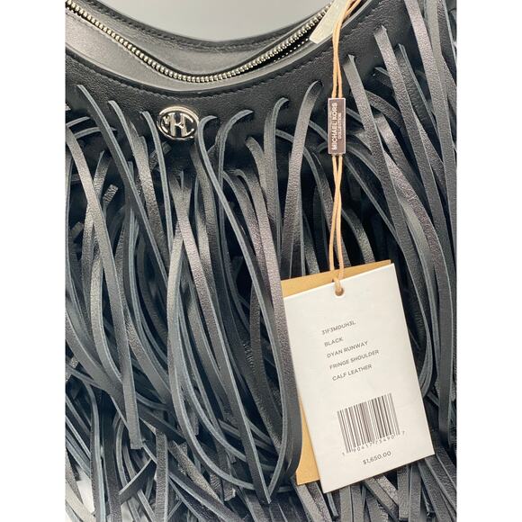 Michael Kors Collection Dyan Fringed Leather Shoulder Bag - Picture 5 of 8
